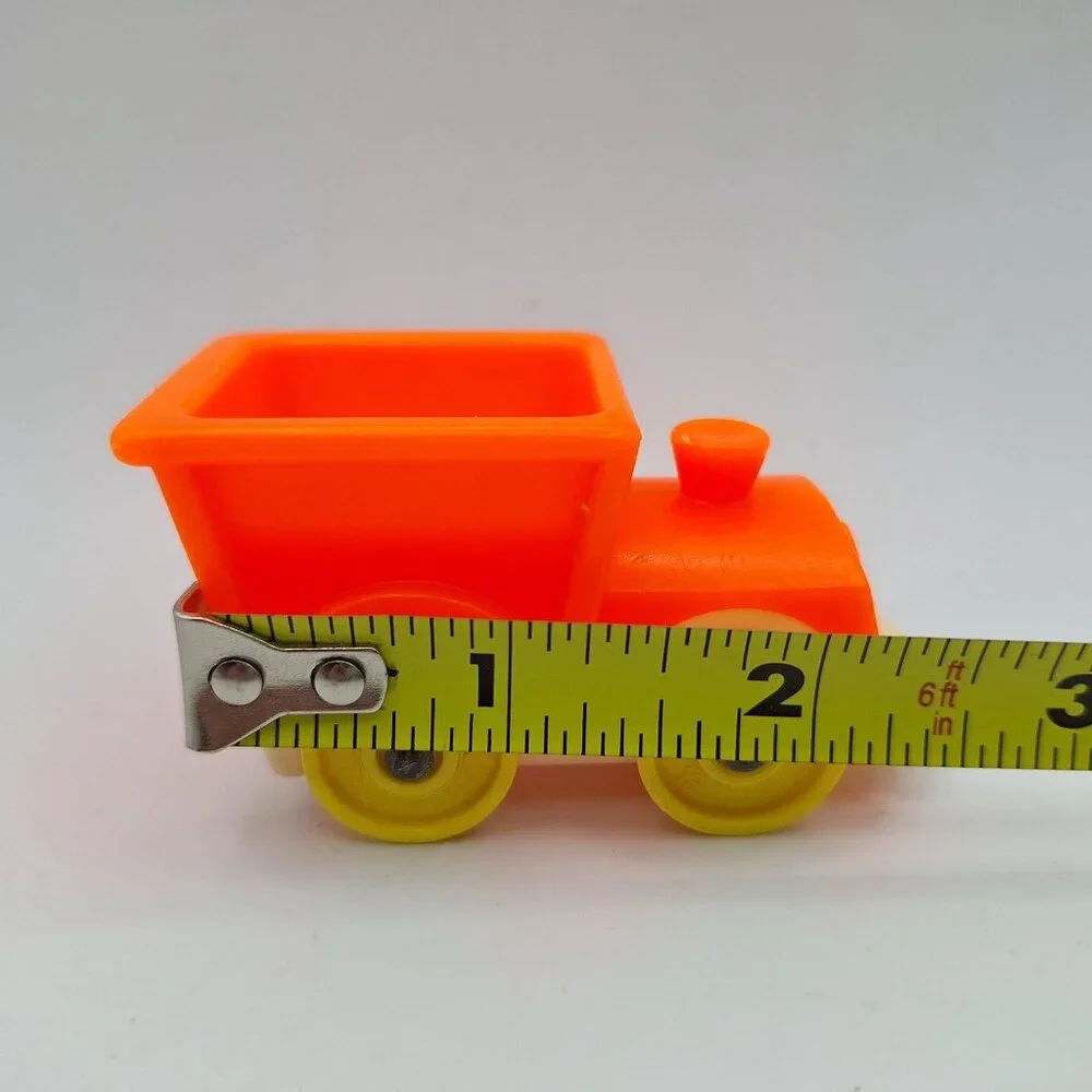 Fischer Price Truck Airplane Plastic USA Orange Blue Toddler Toy Vehicle Vintage